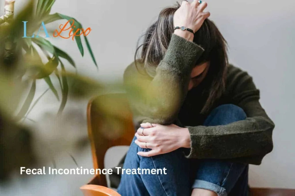 woman worried about fecal incontinence diet Rugby