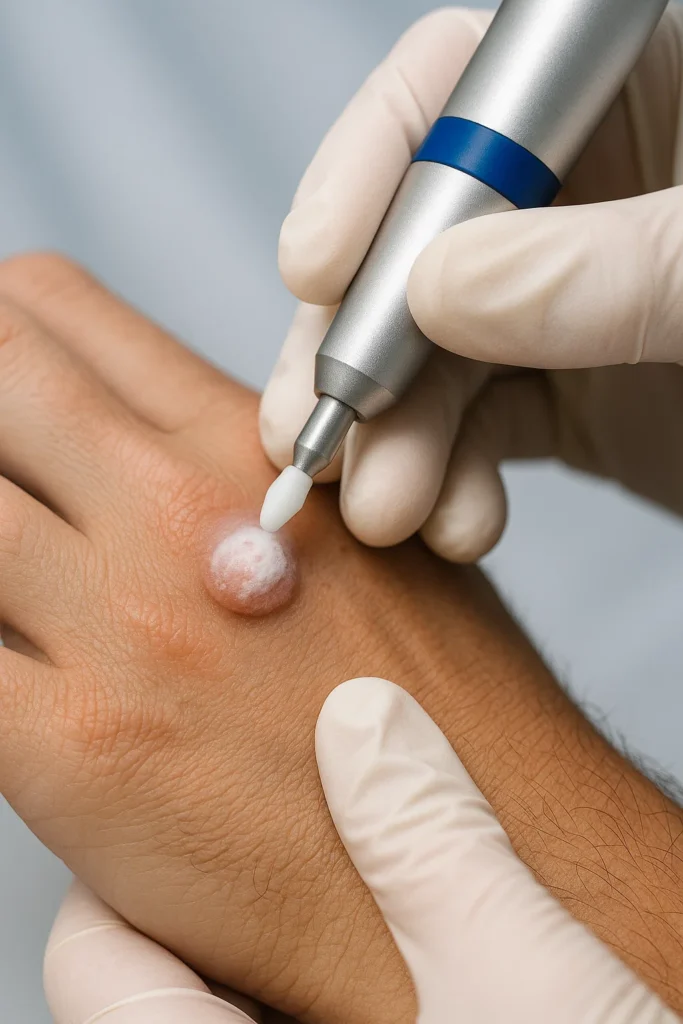 example of wart removal Rugby using cryopen