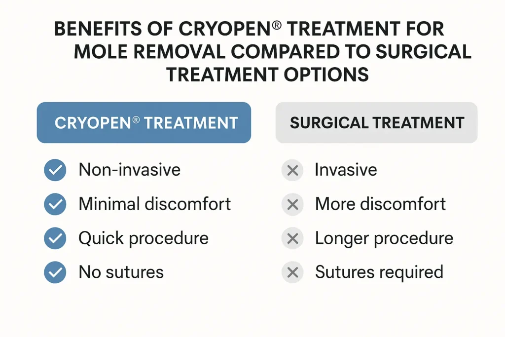 Benefits of facial mole removal Rugby - call our team today to book a consultation